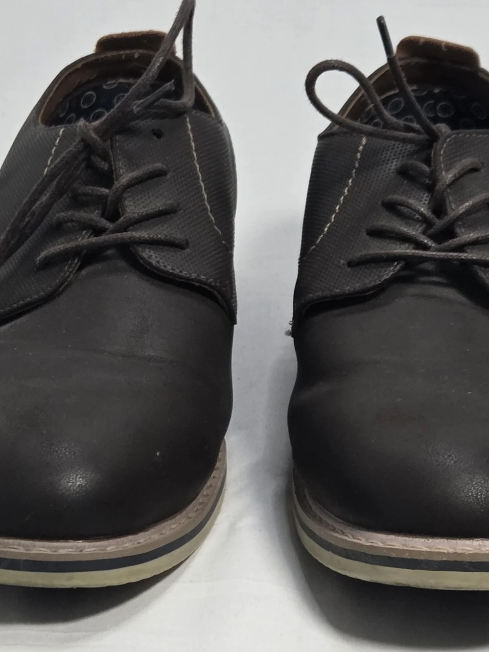 ​Freeman Walton‎ 2714 Men's Brown Oxfords Dress Shoes 10.5 W Wide College Job